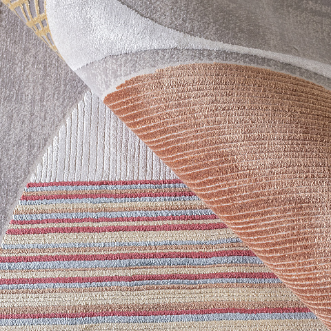 Турецкий прямой бежевый ковер elexus olimpos as656